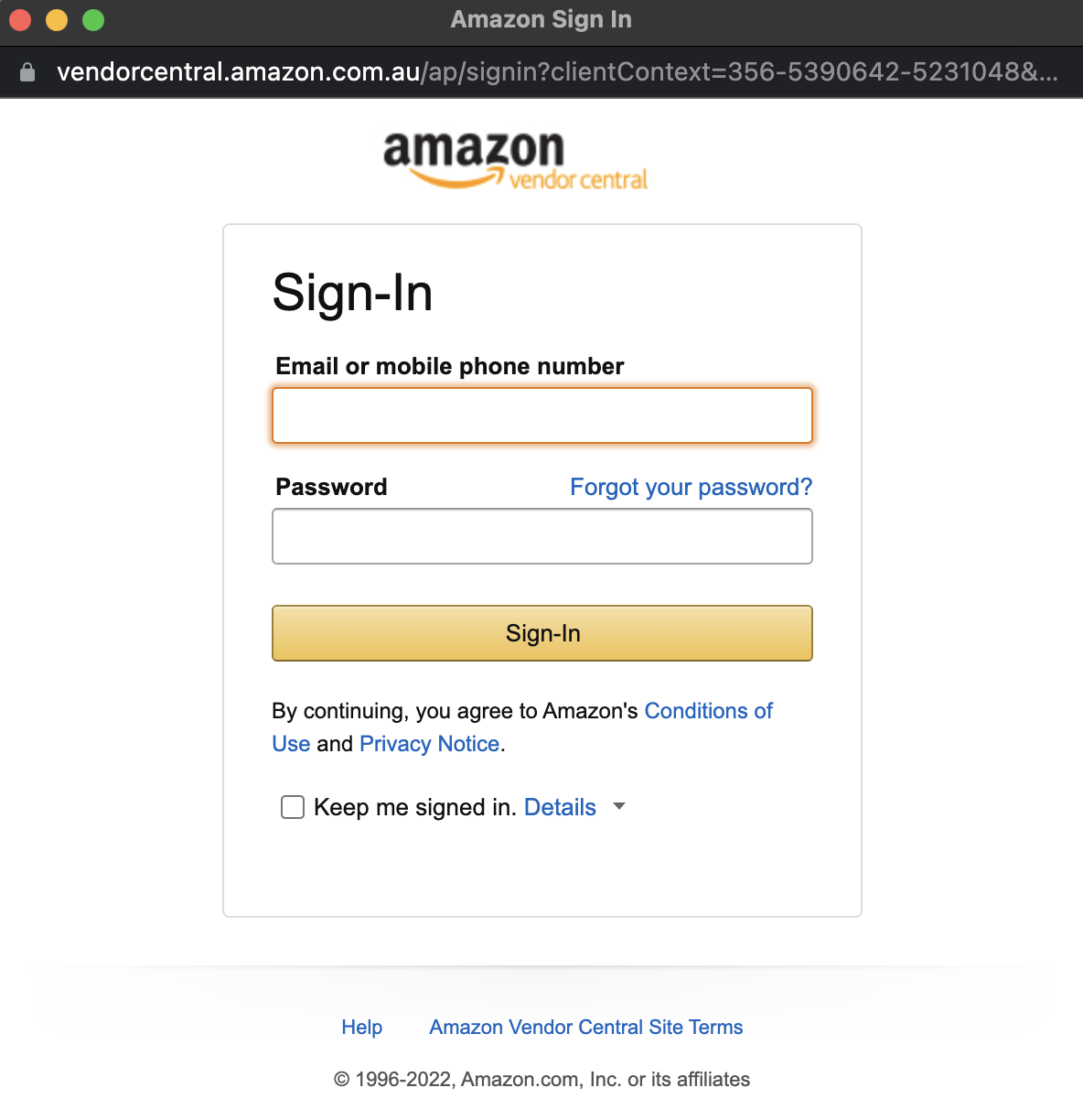 How to connect your Amazon Vendor account to the Marketplace Manager